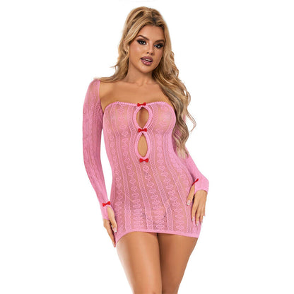 SUBBLIME - 952471 VESTIDO ROSA DE REJILLA TALLA ÚNICA