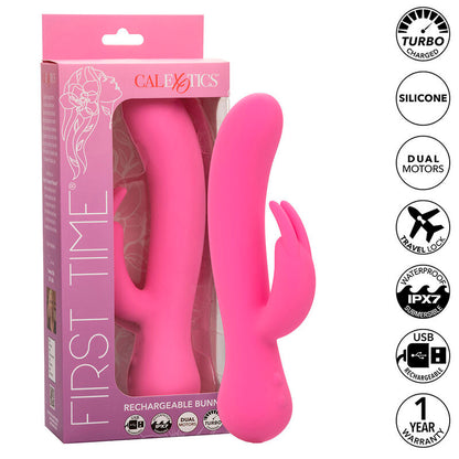 CALEXOTICS - FIRST TIME VIBRADOR CONEJITO RECARGABLE ROSA