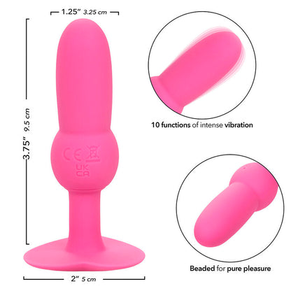 CALEXOTICS - FIRST TIME ANAL PLUG BEAD PROBE 10 VIBRATIONS PINK