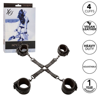 CALEXOTICS - CONECTOR NOCTURNO HOG TIE CUERO AJUSTABLE NEGRO