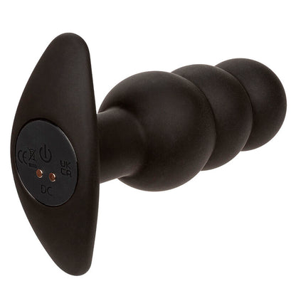 CALEXOTICS - ROCK BOTTOM PLUG ANAL CON ESFERAS 10 VIBRACIONES SILICONA NEGRO