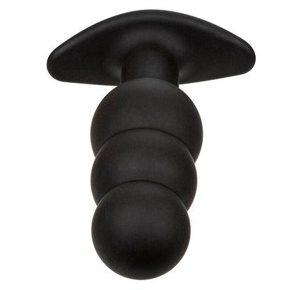 CALEXOTICS - ROCK BOTTOM PLUG ANAL CON ESFERAS 10 VIBRACIONES SILICONA NEGRO