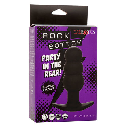 CALEXOTICS - ROCK BOTTOM PLUG ANAL CON ESFERAS 10 VIBRACIONES SILICONA NEGRO
