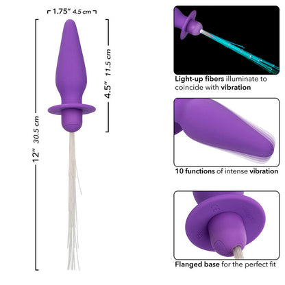 CALEXOTICS - SOUTHERN LIGHTS VIBRADOR ANAL DE SILICONA 10 FUNCIONES MORADO