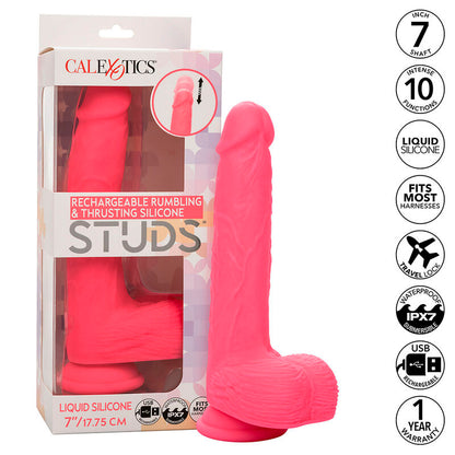 CALEXOTICS - STUDS VIBRADOR REALISTA 10 VIBRACIONES ROSA