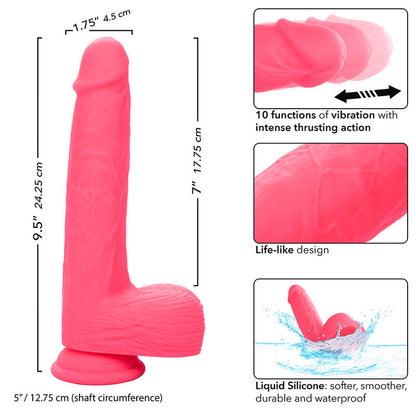 CALEXOTICS - STUDS VIBRADOR REALISTA 10 VIBRACIONES ROSA