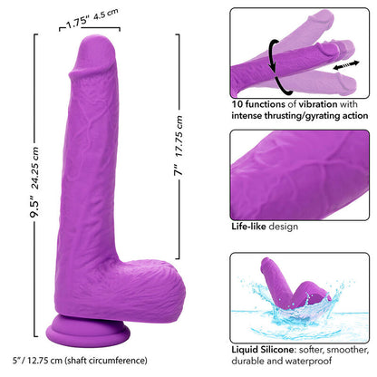 CALEXOTICS - STUDS ROTARY AND RECHARGEABLE VIBRATOR 10 VIBRATIONS PURPLE