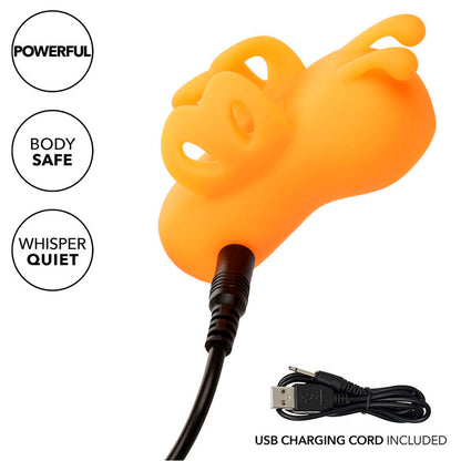 CALEXOTICS - NEON VIBES BUZZING VIBE FINGER STIMULATOR 10 ORANGE VIBRATIONS