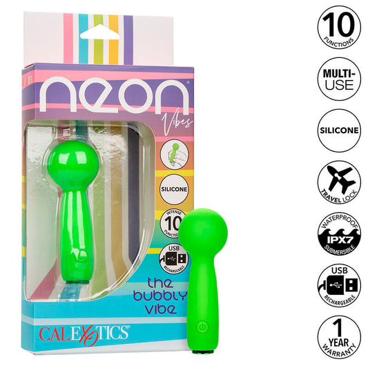 CALEXOTICS - NEON VIBES BUBBLY VIBE MINIMASAJADOR 10 VIBRACIONES VERDE