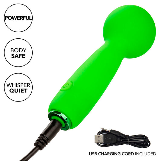 CALEXOTICS - NEON VIBES BUBBLY VIBE THE MINI MASSAGER 10 VIBRATIONS GREEN