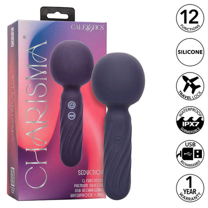CALEXOTICS - MASAJEADOR CHARISMA SEDUCTION 12 FUNCIONES 17,75 CM X 6,25 CM PÚRPURA