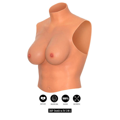 HIDDEN DESIRE - ALTER EGO WEARABLE BREAST T-SHIRT E-CUP FLESH