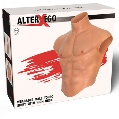 HIDDEN DESIRE - ALTER EGO SILICONE MEN'S TORSO SHIRT WITH ABS FLESH