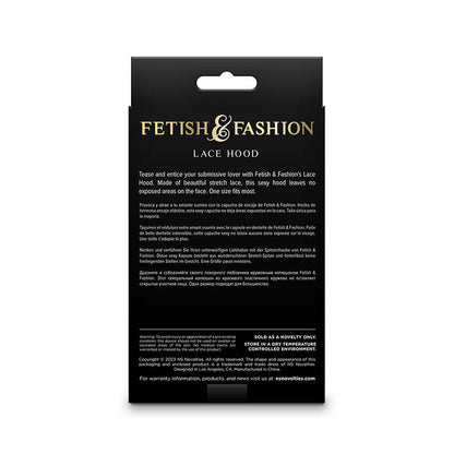 NS NOVELTIES - FETISH &amp; FASHION BLACK LACE HOOD