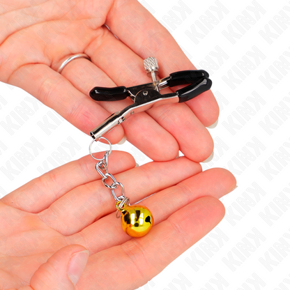 KINK - PINZAS COLGANTE JINGLE BELL DORADA 6 CM