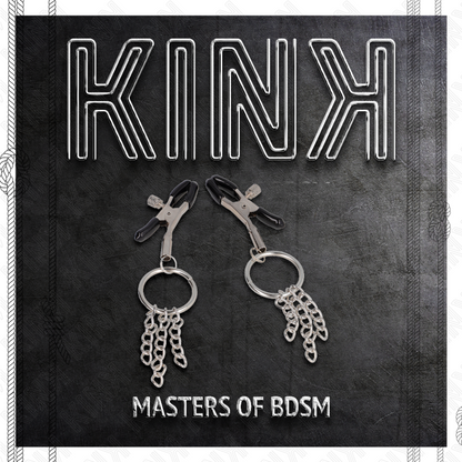 KINK - ARO ABRAZADERA DE PEZÓN Y CADENA PEQUEÑA PLATA 6 CM