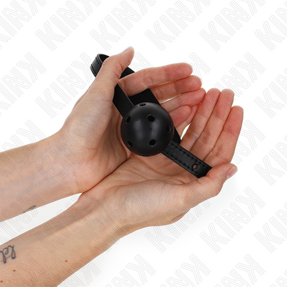 KINK - PELOTA RESPIRABLE NEGRA SIMPLICITY 4,5 CM MORDAZA 62 x 1,5 CM