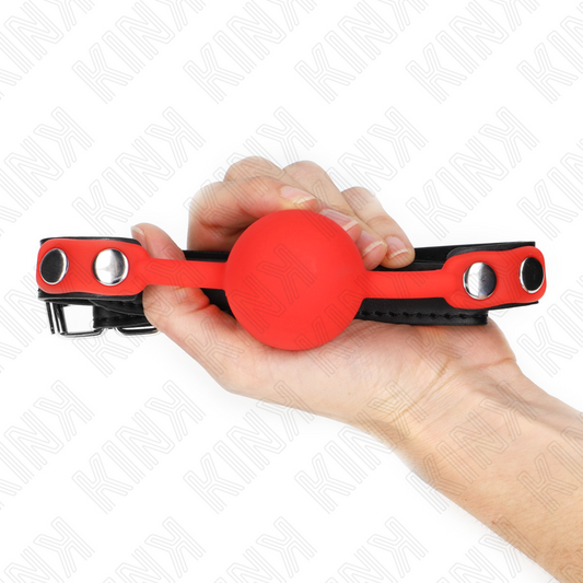 KINK - RED SILICONE BALL GAG 4 CM 60 x 2 CM