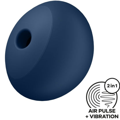 SATISFYER - AIR POWER 4 STIMULATOR AND VIBRATOR 12 VIBRATIONS BLUE