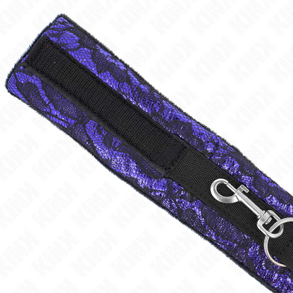 KINK - COLLAR CORTO DE ENCAJE DE TERCIOPELO CON CINTURÓN DE 105 CM CON DEFECTO DE NYLON DE 44 X 5,5 CM