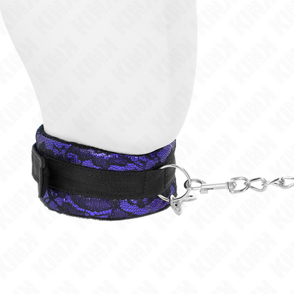 KINK - COLLAR CORTO DE ENCAJE DE TERCIOPELO CON CINTURÓN DE 105 CM CON DEFECTO DE NYLON DE 44 X 5,5 CM