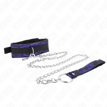 KINK - COLLAR CORTO DE ENCAJE DE TERCIOPELO CON CINTURÓN DE 105 CM CON DEFECTO DE NYLON DE 44 X 5,5 CM