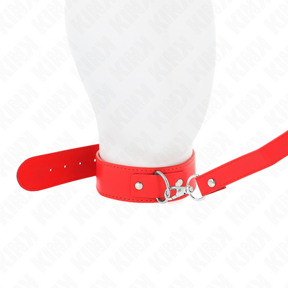 KINK - COLLAR WITH BELT 116 CM ADJUSTABLE RED STRAP 32-50 CM X 8 CM
