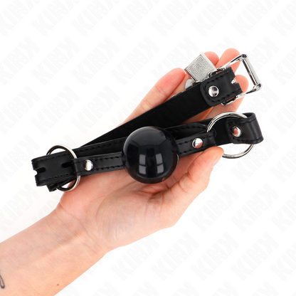 KINK - TPE BALL GAG 4 CM WITH BLACK LOCK 60 x 2 CM
