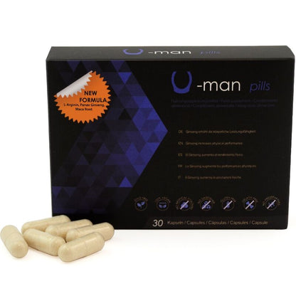 500 COSMETICS - U-MAN INCREASES PENIS SIZE AND SEXUAL POWER - 30 CAPSULES