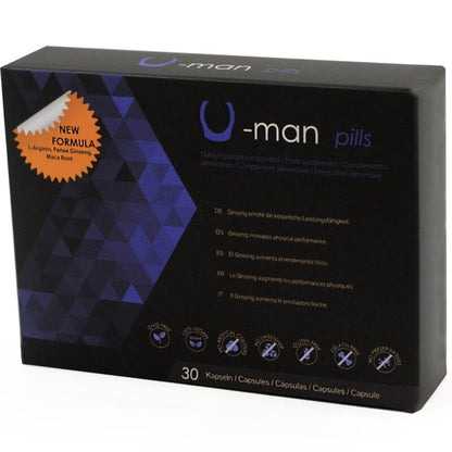 500 COSMETICS - U-MAN INCREASES PENIS SIZE AND SEXUAL POWER - 30 CAPSULES