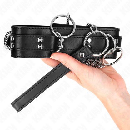 KINK - COLLAR DE ESCLAVITUD DE 3 ANILLOS CON ASA 80 CM 53 X 5 CM