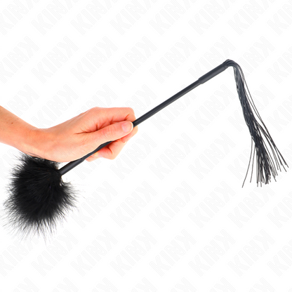 KINK - SILICONE WHIP WITH FEATHERS FOR TICKLING 47 CM