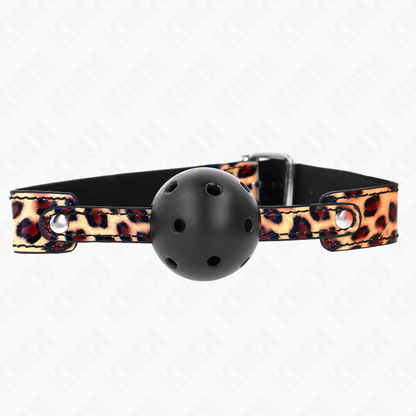 KINK - BREATHABLE LEOPARD BALL 4.5 CM GAG 65 x 2.5 CM