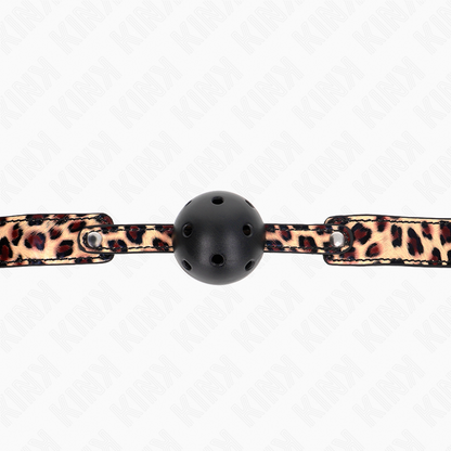 KINK - BREATHABLE LEOPARD BALL 4.5 CM GAG 65 x 2.5 CM
