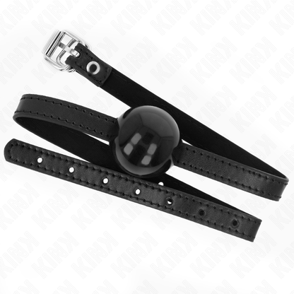 KINK - BLACK SIMPLE BALL GAG 4 CM 65 x 1.5 CM
