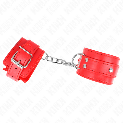 KINK - 3 RETENCIONES DE MUÑECA D-RING AJUSTABLES ROJO 17,5-25 CM X 6 CM