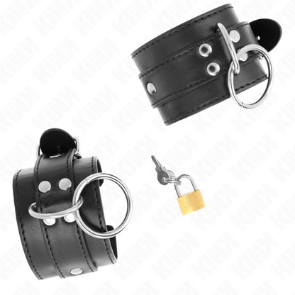 KINK - ADJUSTABLE BLACK O-RING LOCKED WRIST RESTRAINTS 20-28 CM X 5.5 CM