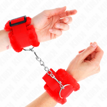 KINK - PULSERA ROJA DE PIEL SINTÉTICA AJUSTABLE 17-31 CM X 7 CM