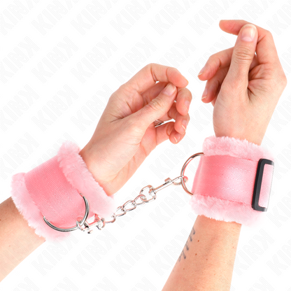 KINK - PULSERA PELUDA ROSA AJUSTABLE 17-31 CM X 7 CM
