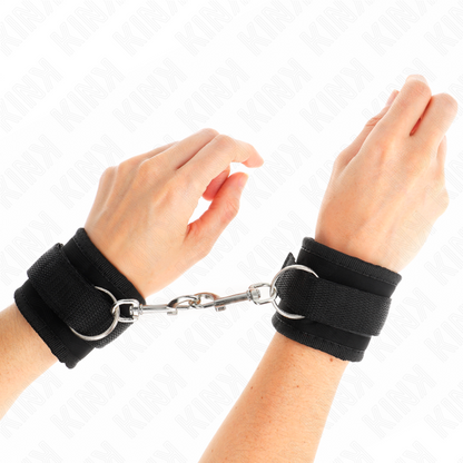 KINK - PULSERA NYLON BIND HOOK&LOOP NEGRO MODELO 2 AJUSTABLE 18-35 CM X 6 CM