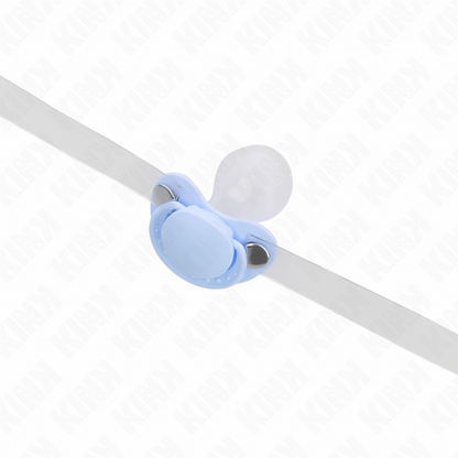 KINK - LIGHT BLUE PACIFIER-SHAPED GAG 5.5 x 4 CM ADJUSTABLE 43-60 CM