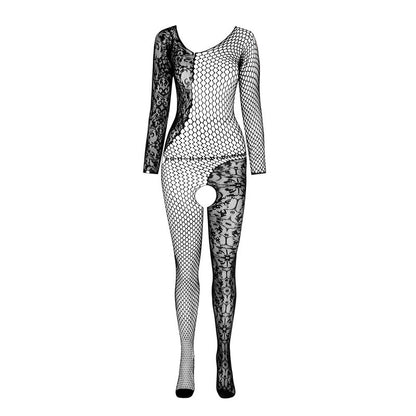 PASSION - BS 107 BLACK BODYSTOCKING ONE SIZE