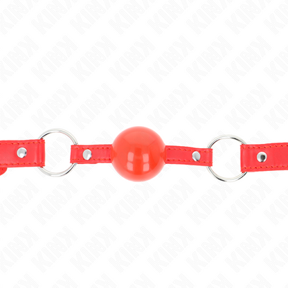 KINK - MORDAZA BOLA TPE 4 CM CON CERRADURA ROJO 60 x 2 CM