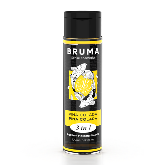 BRUMA - PREMIUM MASSAGE OIL WITH WARMING EFFECT AND PINA COLADA FLAVOR 3 IN 1 - 100 ML