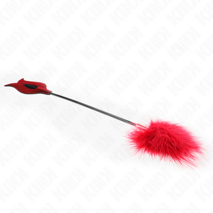 KINK - TICKLING FEATHERS WITH ROSE-SHAPED PADDLE 8 CM