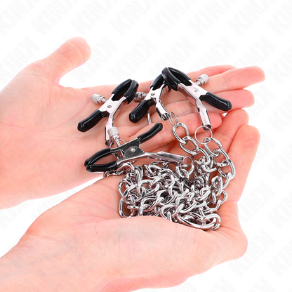 KINK - 4 32 CM CHAIN CLAMPS WITH SMALL 14 CM CHAINS