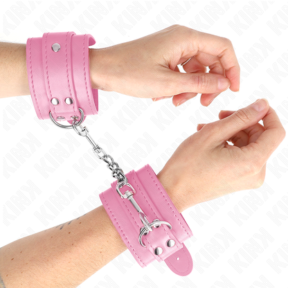 KINK - ADJUSTABLE PINK SIMPLE WRIST 20-23 CM X 5.5 CM