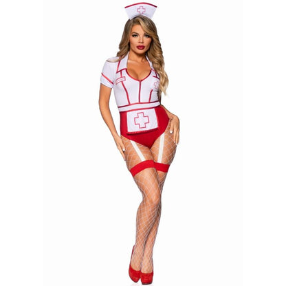 LEG AVENUE - DISFRAZ DE ENFERMERA SEXY ROJO/BLANCO S
