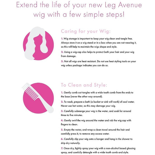 LEG AVENUE - LONG BLACK BANGIN' LINE WIG