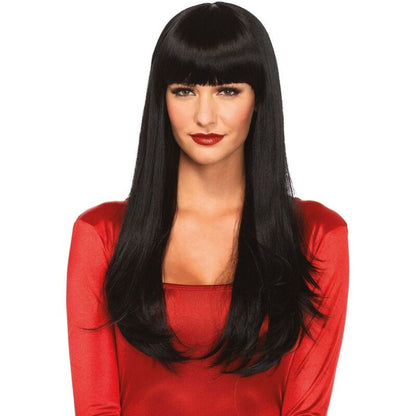 LEG AVENUE - LONG BLACK BANGIN' LINE WIG